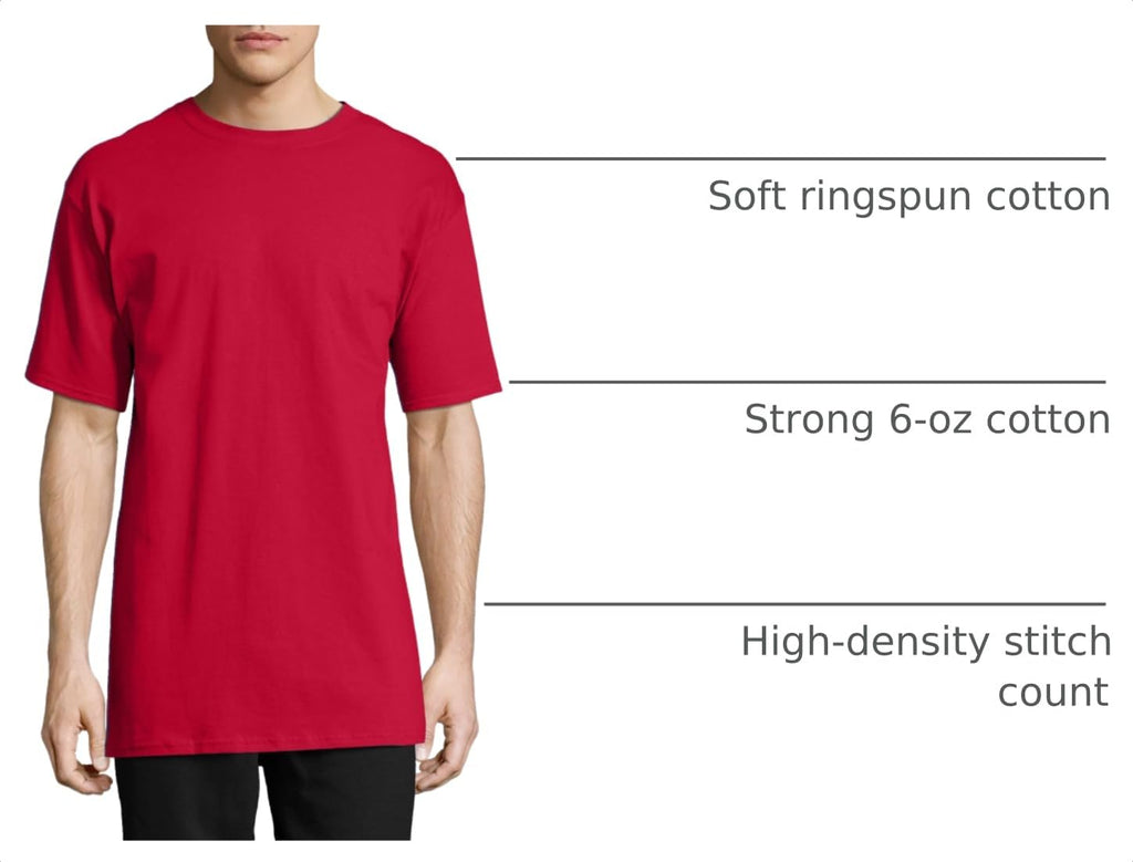 Hanes Men's Beefy-t Heavyweight Cotton T-Shirt 2 Pack